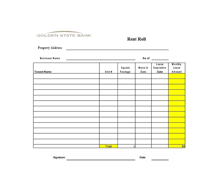 15 Free Rent Roll Templates Word Excel Formats