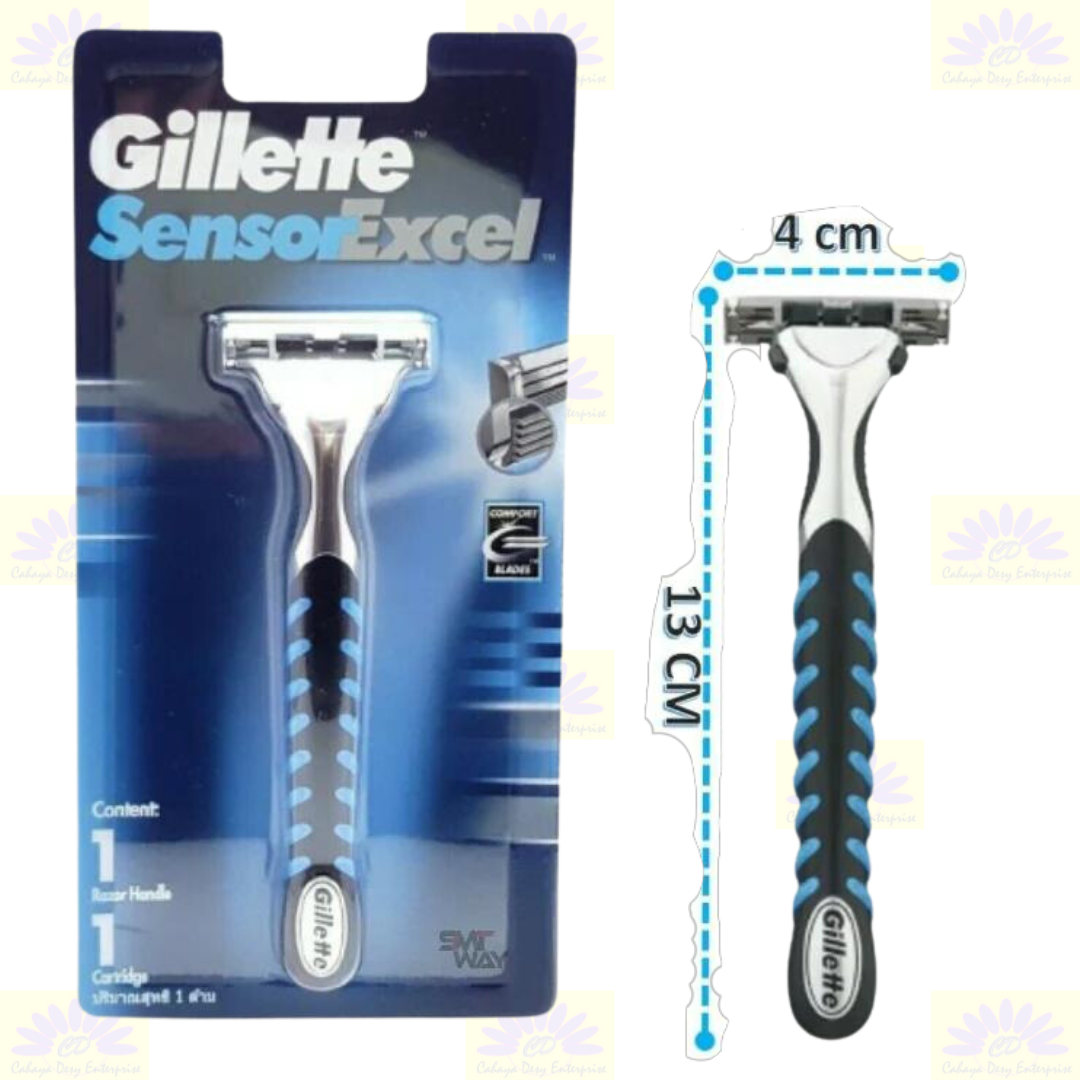 2 X Gillette Sensor Excel Razor Twin Blades Manual Free Shipping Ebay