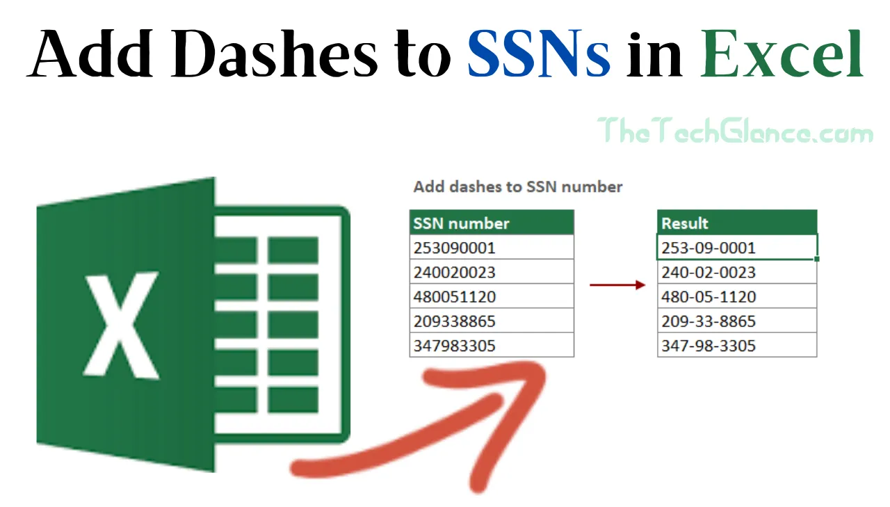 3 Easy Ways To Add Dashes To Ssns In Excel