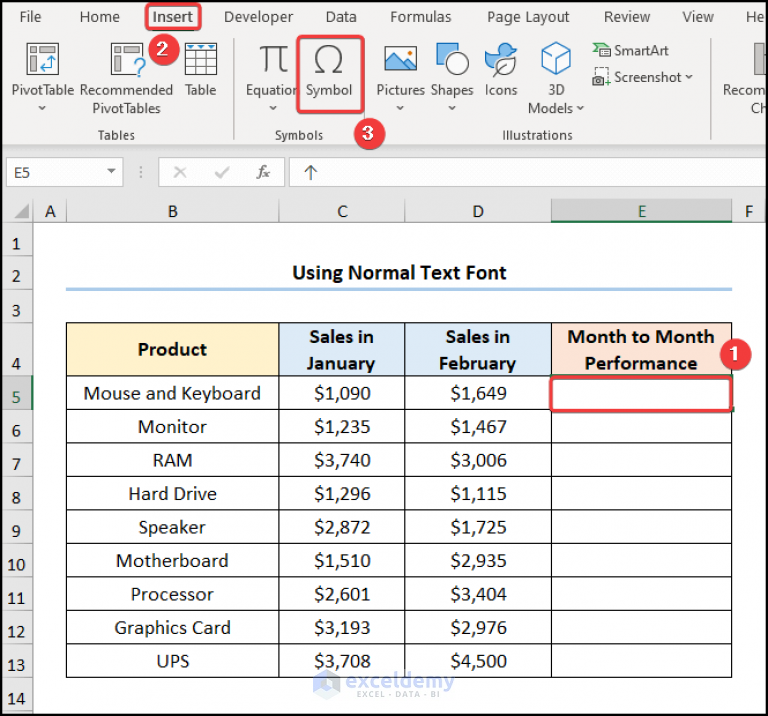 3 Simple Ways To Insert Arrows In Excel Excel Tutorials Templates