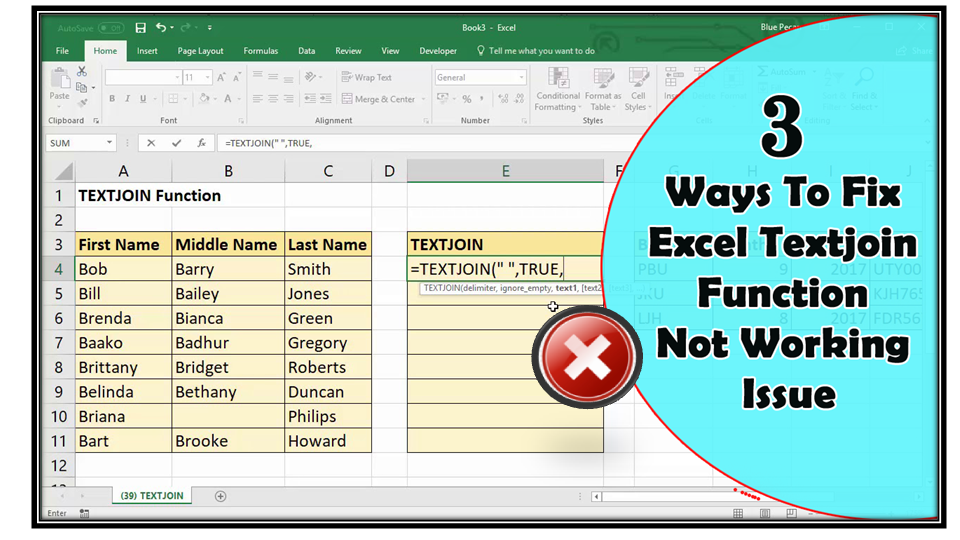 3 Ways To Fix Excel Textjoin Function Not Working Issue Riset