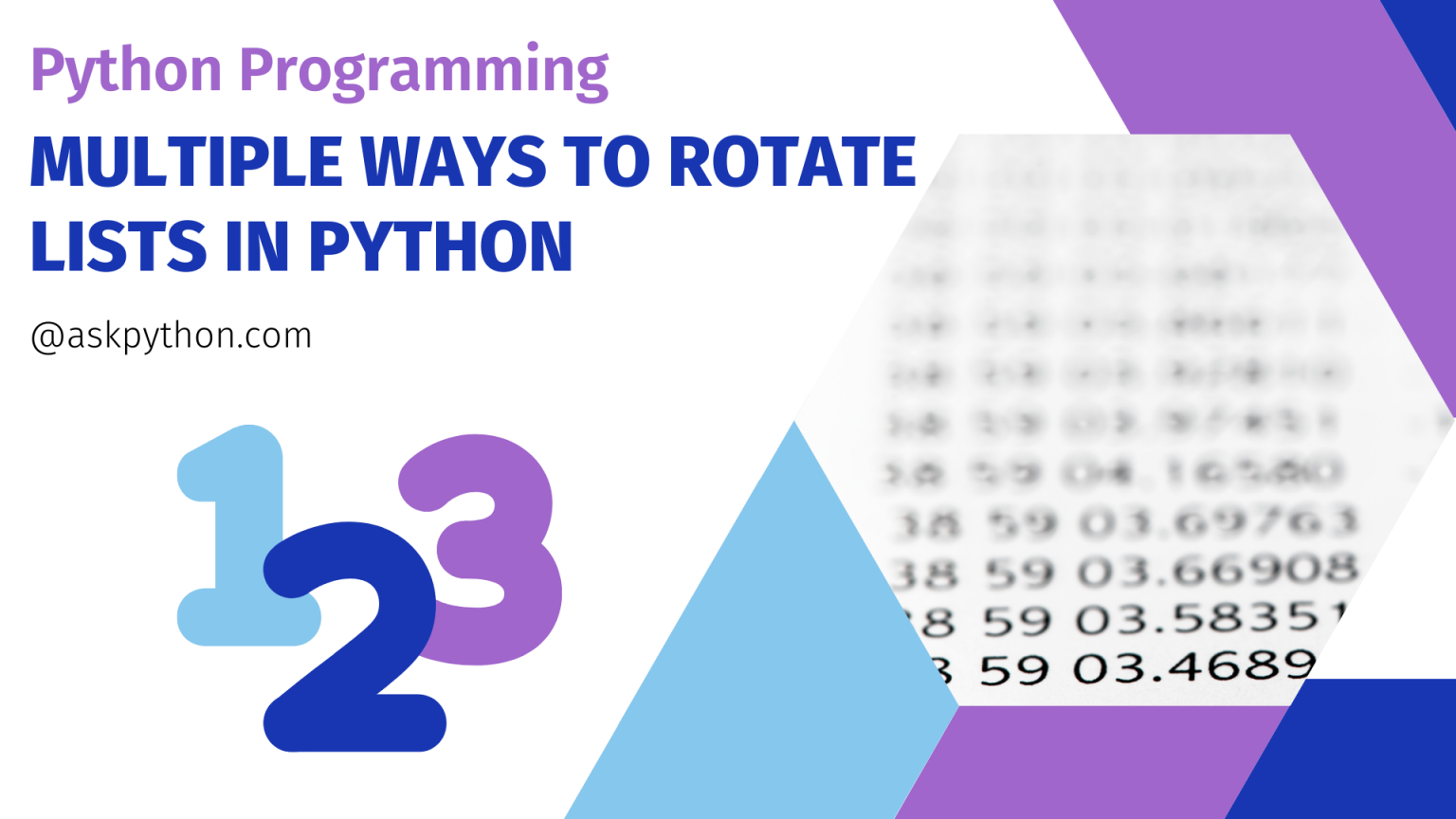 4 Easy Ways To Rotate Lists In Python Askpython