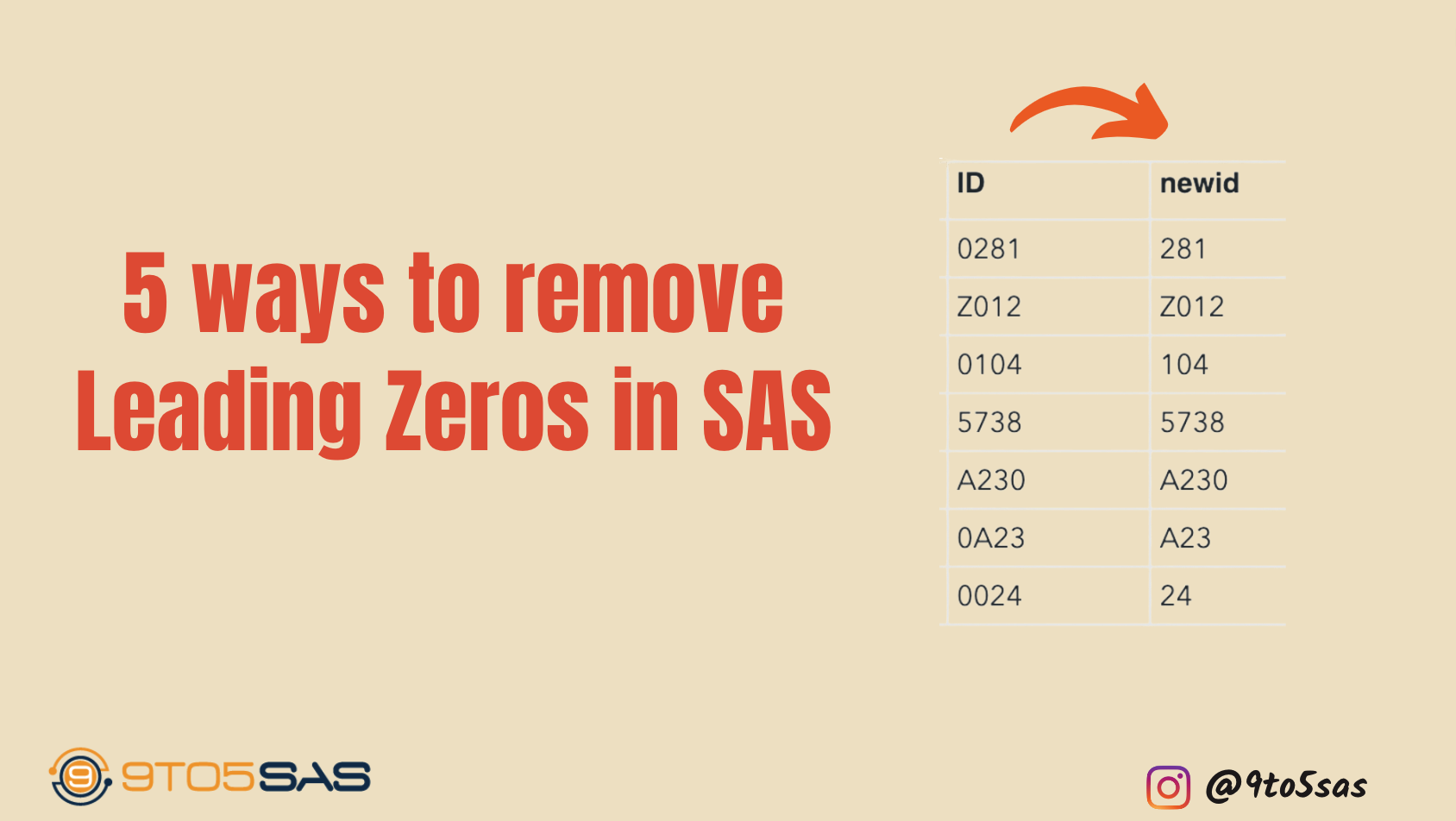 5 Techniques For Quickly Removing Leading Zeros In Sas 9To5sas