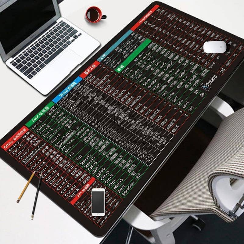 60Cm 30Cm 0 2Cm Mouse Pad Mousepad Shortcut Key Microsoft Office Pro Powerpoint Excel Gaming