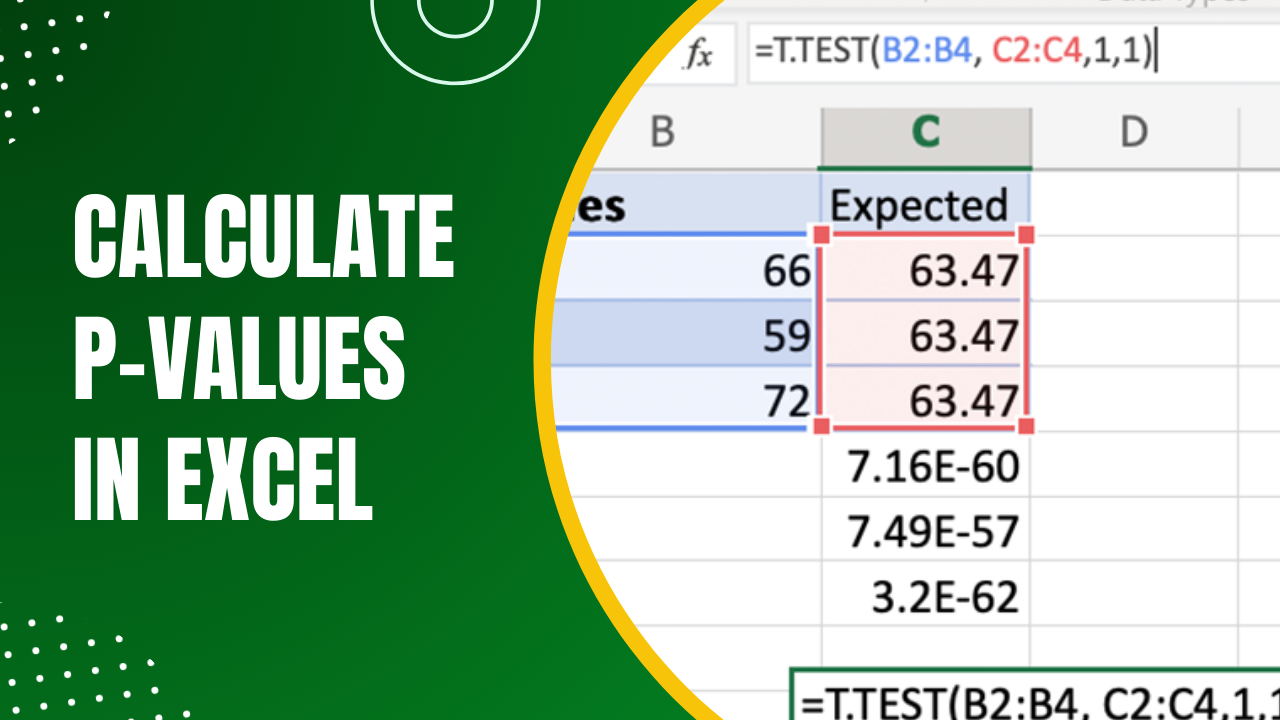 A Comprehensive Guide To Calculating P Values In Excel Earn Excel