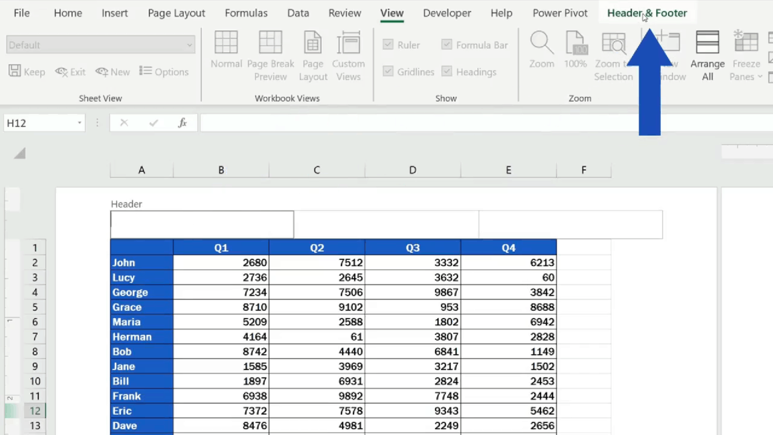 A Computer Screen With The Words Repeat Any Row Or Heading In All Pages In Excel