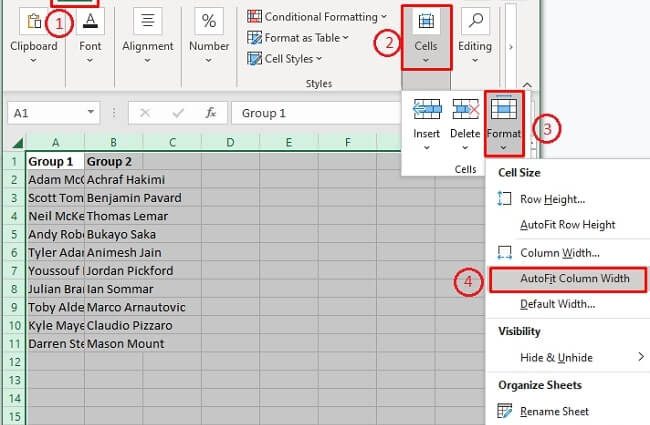 Align Cells To The Same Size In Excel Healthy Food Near Me