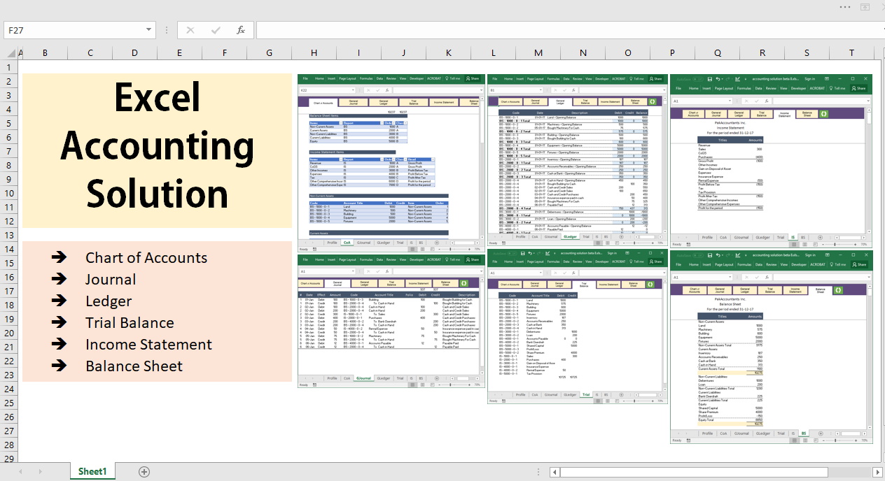 All Excel Accounting And Bookkeeping Solution Template With Basic