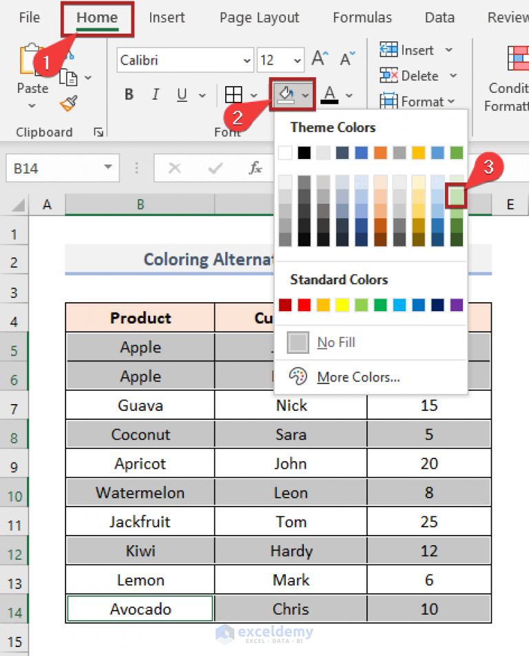 Alternate Row Color Excel How To Use Alternate Row Color Excel