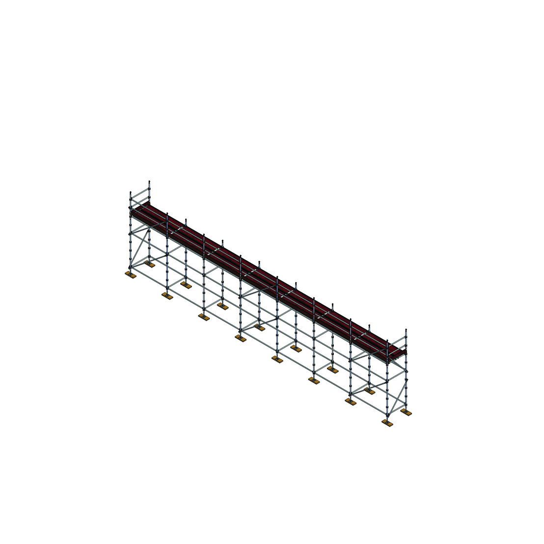 Aluminium Kwikally Modular Scaffold System 10M Scaffold Length X 2M