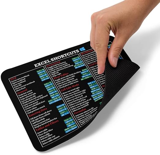 Amazon Com Excel Mouse Pad Excel Shortcuts Mousepad 10 2 8 2In