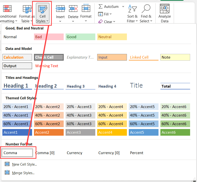 Apply Comma Style Number Format In Excel 3 Easy Ways