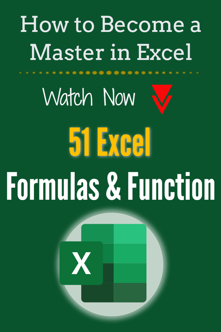 Become A Master In Excel 51 Excel Formulas Function Artofit