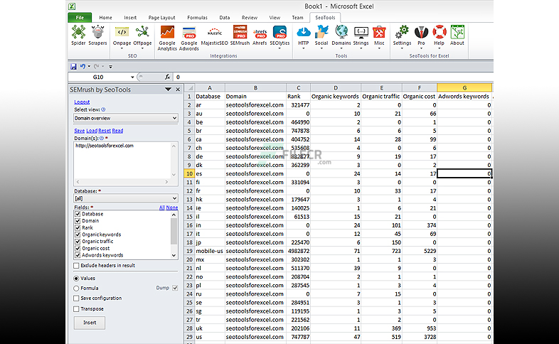 Caching In Seotools For Excel