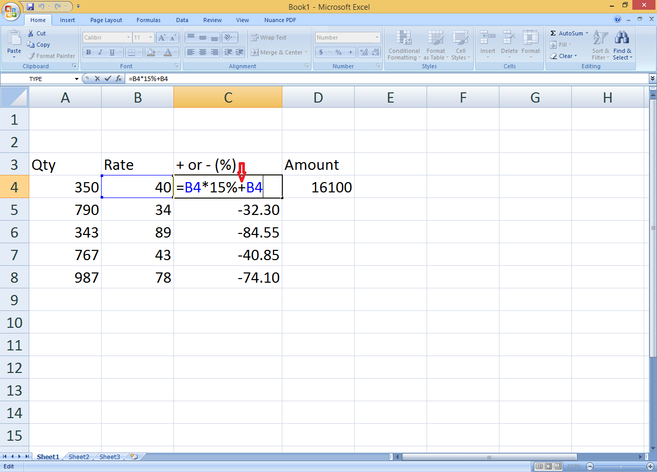 Calculate Percentage Increase In Excel Youtube