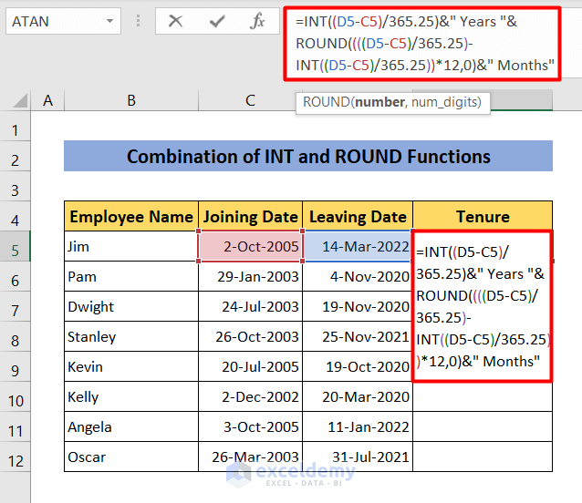 Calculate Tenure In Excel Quick And Easy Guide Excel Tutorials