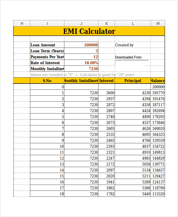 Car Loan Calc Excel Cablenored