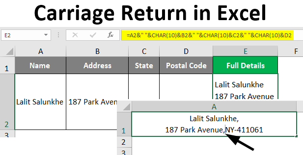 Carriage Return In Excel How To Insert Remove