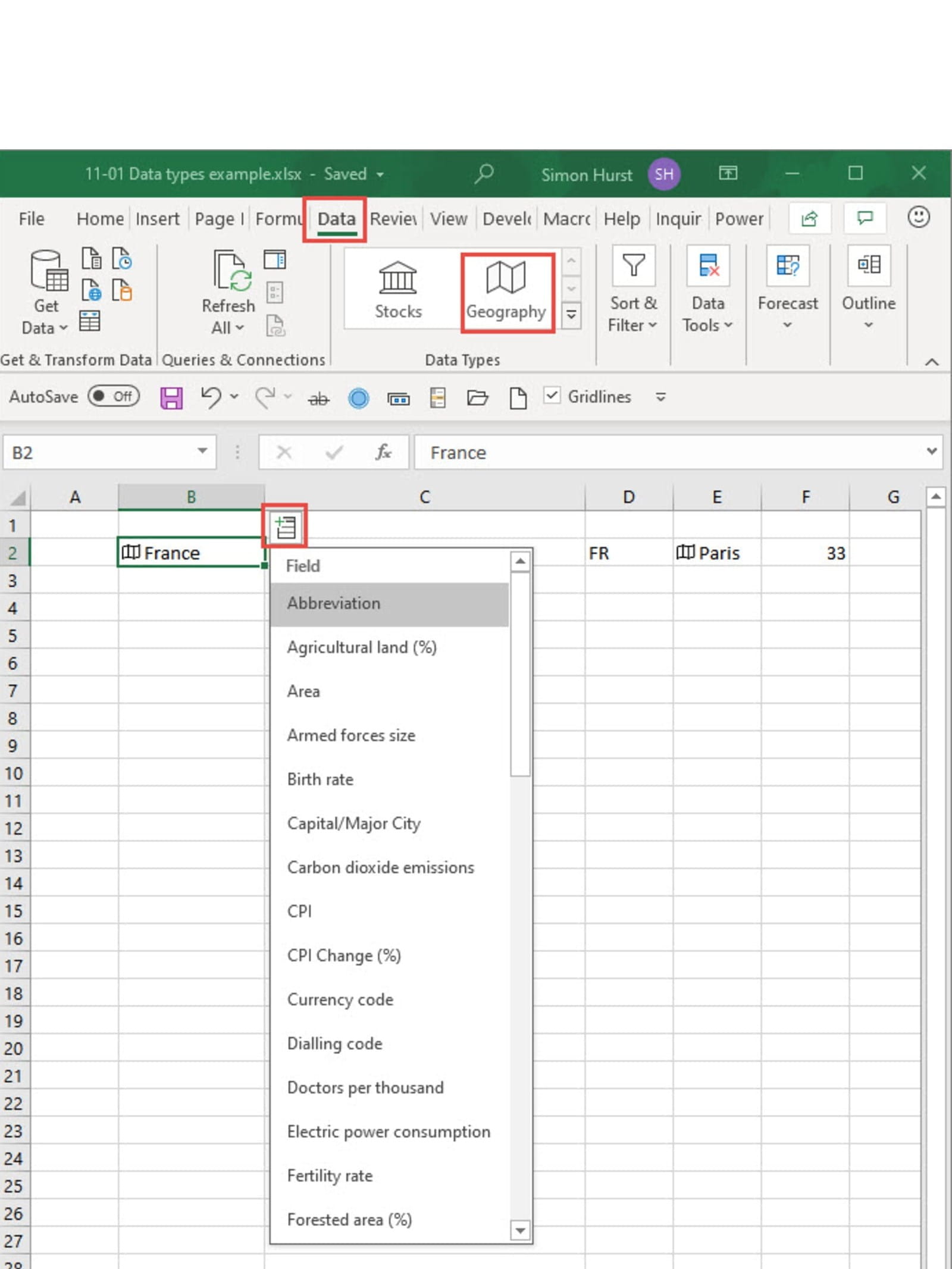 Change Data Type Excel