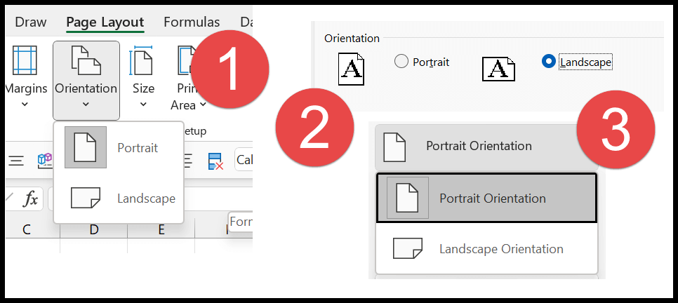 Change The Page Orientation Excel Page Setup Microsoft Office