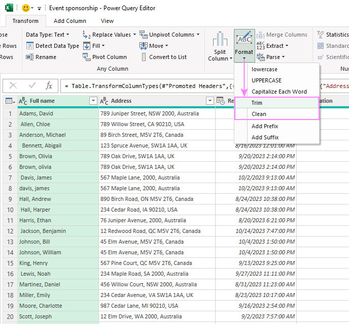 Clean Data With Power Query Excel Tips Mrexcel Publishing