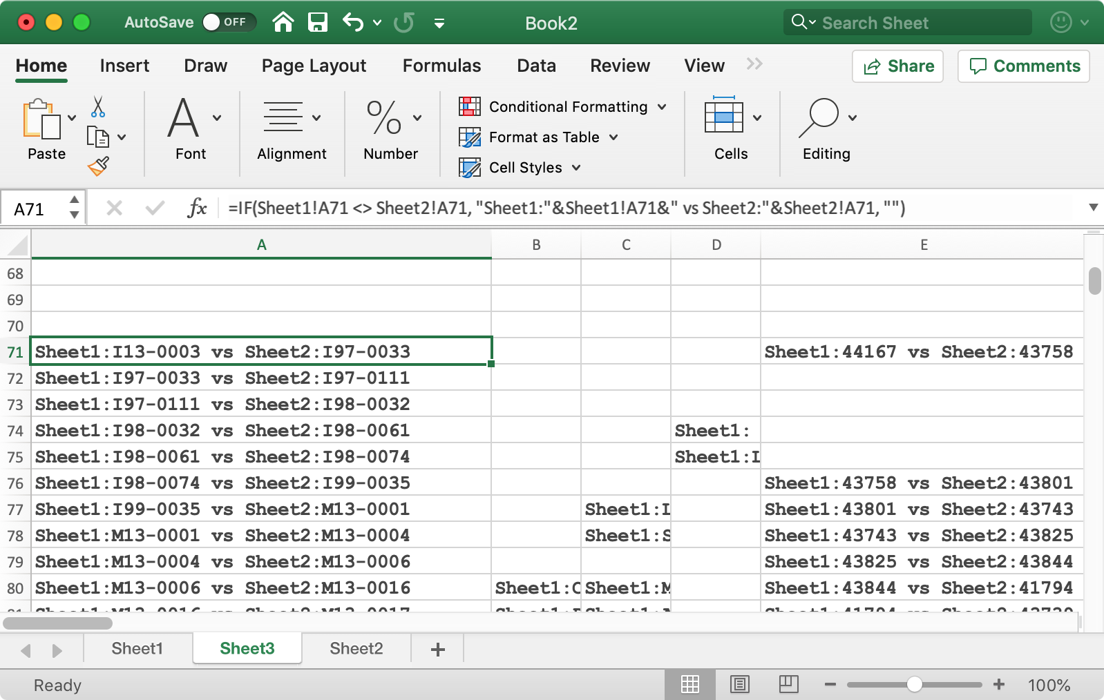 Comparing Excel Workbooks In Microsoft Excel For Mac