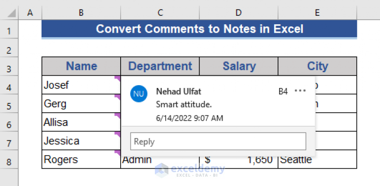 Convert Comments To Notes In Excel 3 Suitable Ways Exceldemy