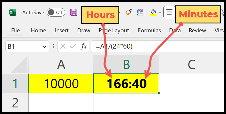 Convert Minutes Into Hours Amp Minutes Hh Mm In Excel Formula