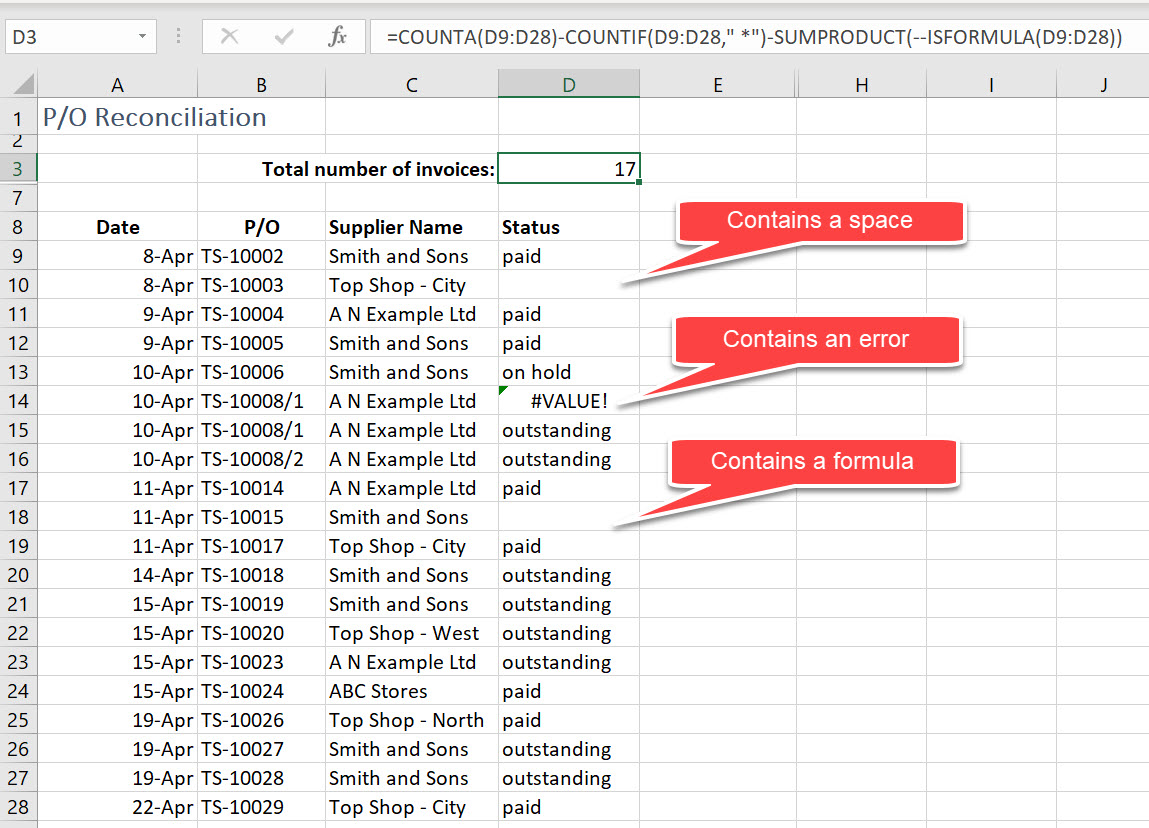 Count Cells With Text In Excel How To Count Cells With Text In Excel