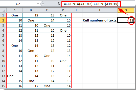 Count The Number Of Text Cells In A Range