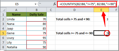 Countif Between Two Cell Values In Excel 5 Examples Exceldemy