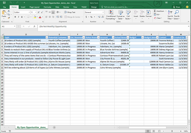 Create And Manage Microsoft Excel Templates In Dynamics 365 Sales