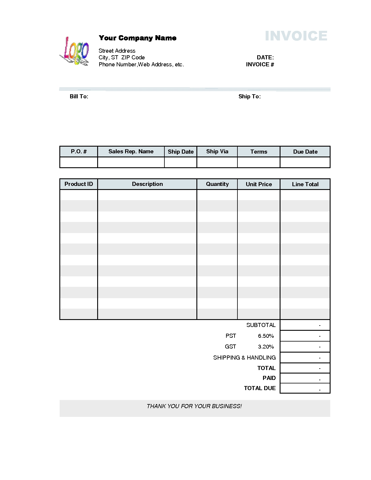 Create Invoice Free Invoice Template Ideas