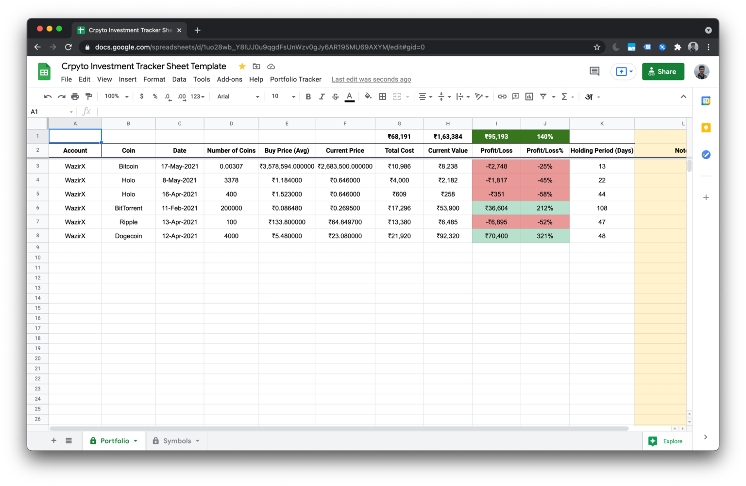 Crypto Trading Spreadsheet Google Spreadshee Crypto Day Trading