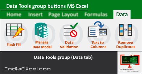 Data Tools Group Buttons Data Tab Ms Excel 2016