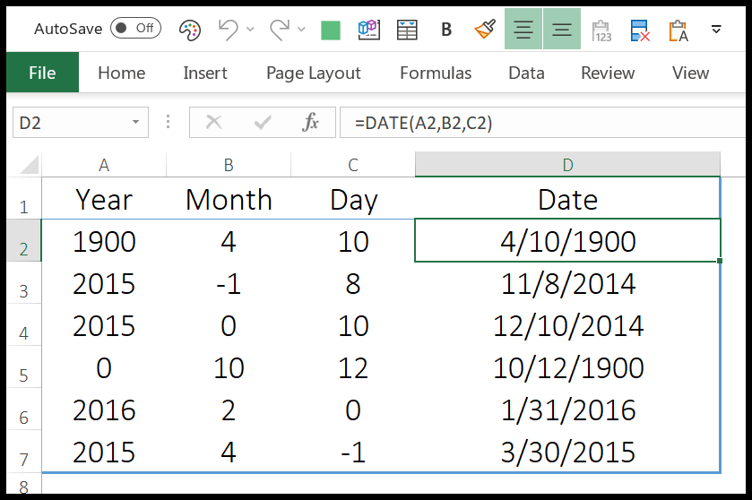 Date In Excel Formula Examples How To Use Date Function