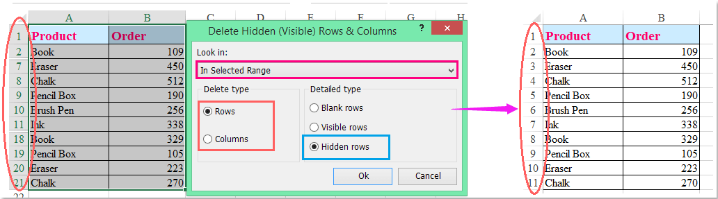 Delete All Hidden Rows In Excel Vba Printable Online