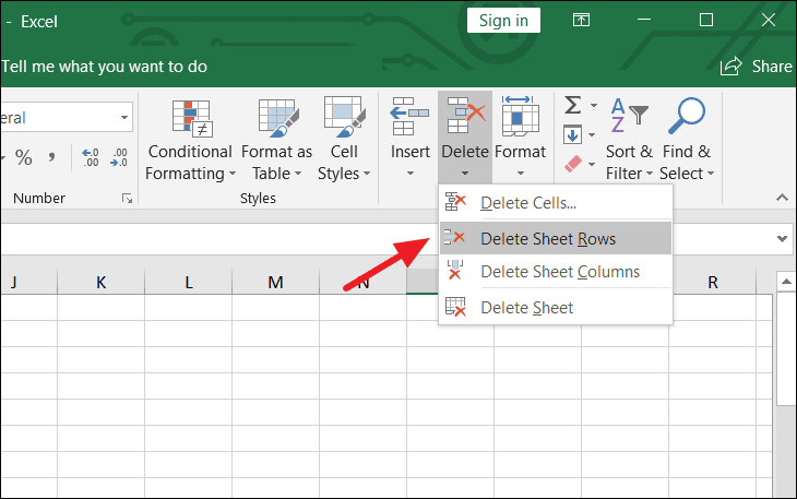 Delete Excel Empty Rows