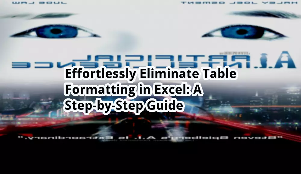 Effortlessly Delete Excel Column Step By Step Guide Excel