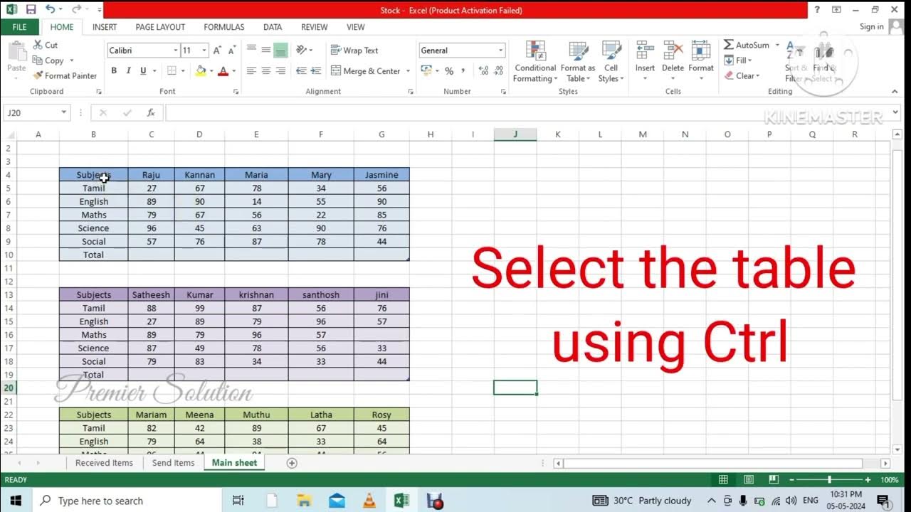 Effortlessly Sum Up Data In Multiple Excel Tables Premiersolution S