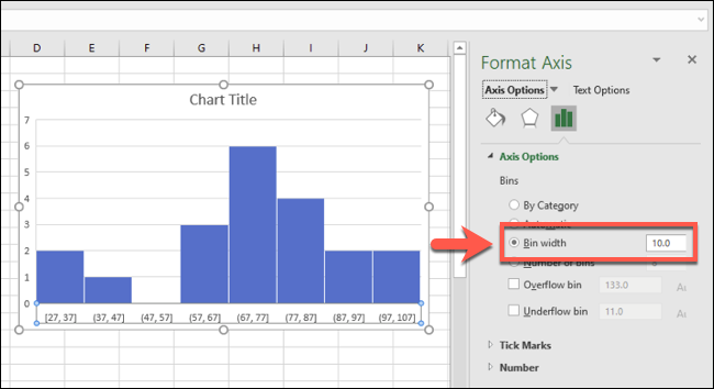 Excel 2016 Create Histogram With A Specific Number Of Bins Youtube