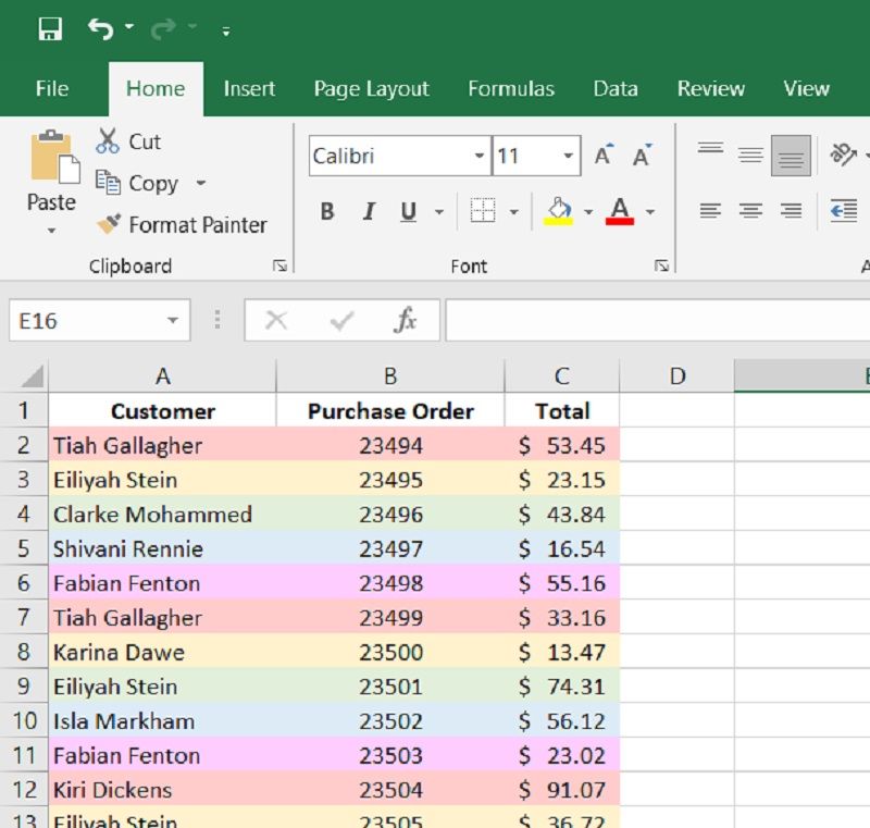 Excel Alternate Row Color Effy Moom