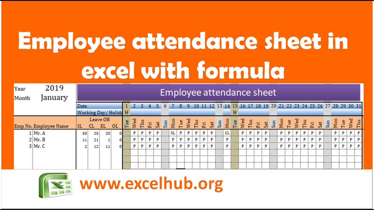 Excel Basic Sheet 3 Attendance Sheet Youtube