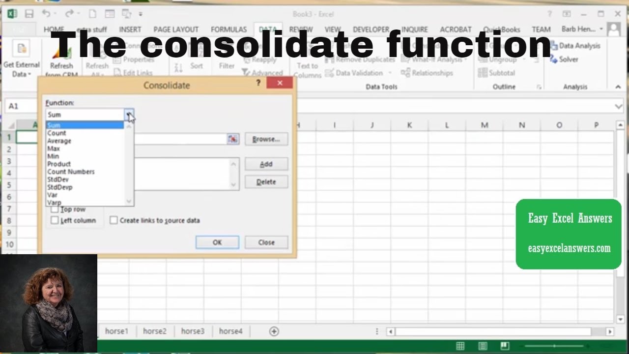 Excel Consolidate Sheets Episode 2046 Youtube