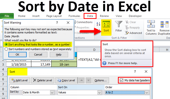 Excel Date Sorting Explained How To Sort By Date Auto Sort Sort While Keeping Rows Together