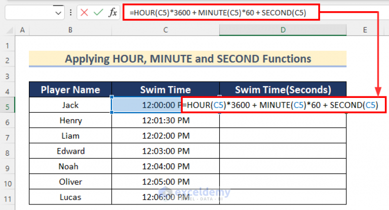 Excel Easy Formula To Convert Elapsed Date Time Into Hours Min Sec Etc