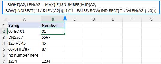 Excel Extract Number From Text String