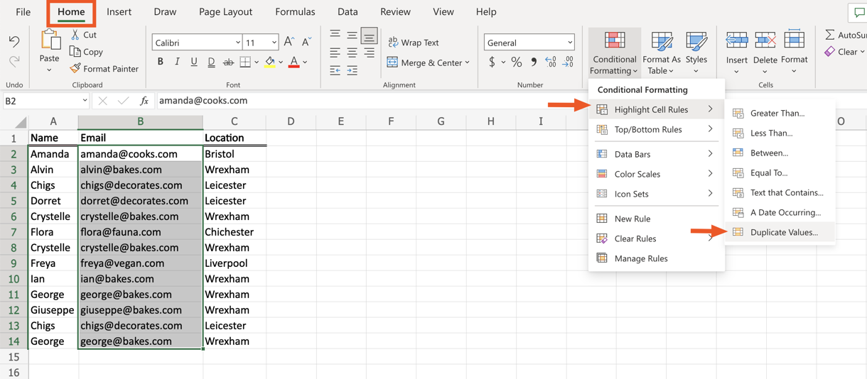 Excel Find Duplicates Between 2 Columns Geraopia