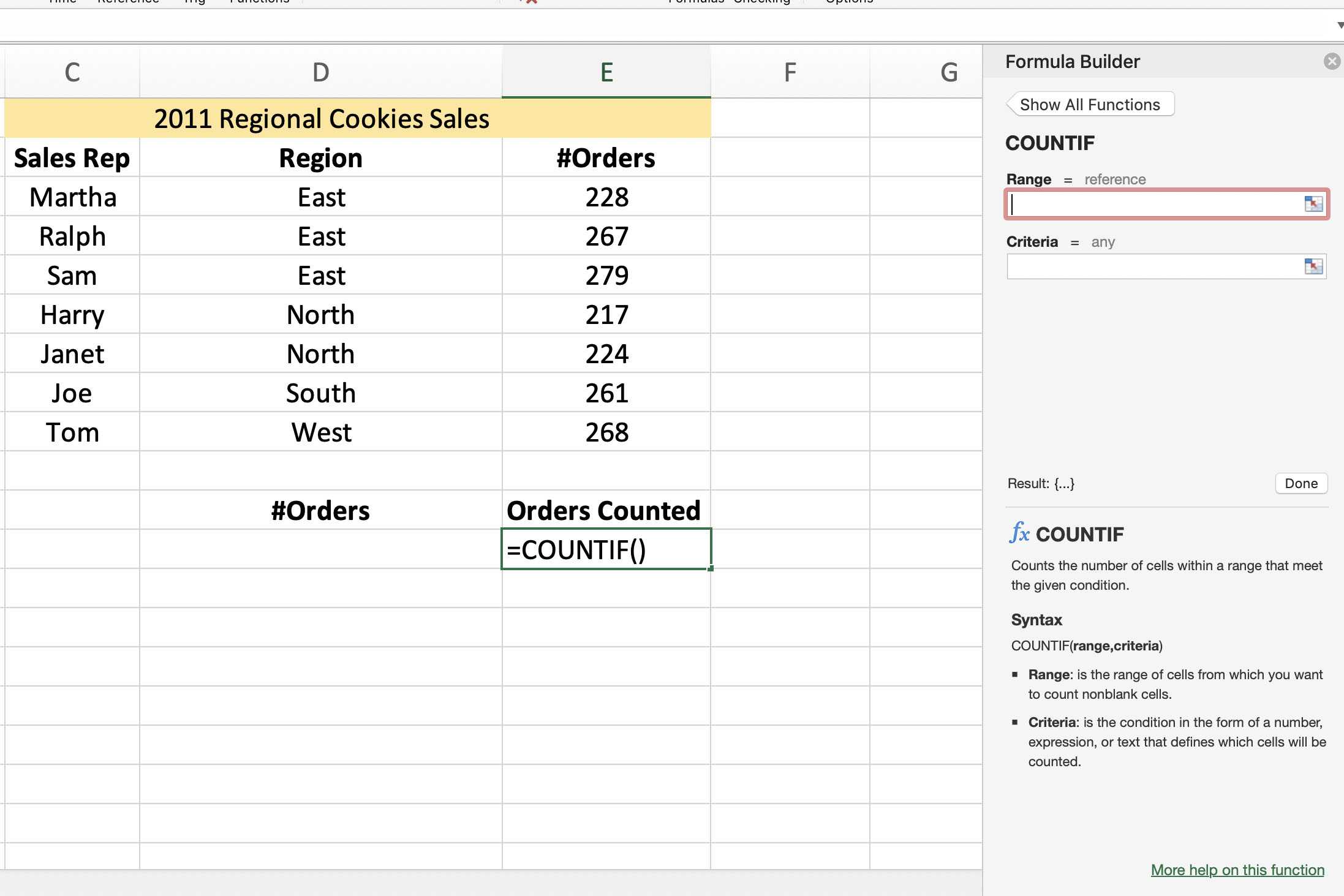 Excel Formula Count Cells Not Between Two Numbers Exceljet