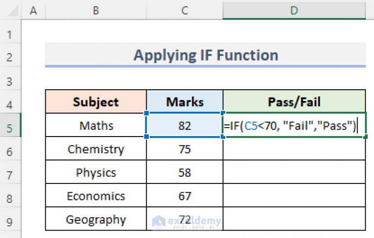 Excel Formula Must Pass 4 Out Of 6 Subjects Exceljet